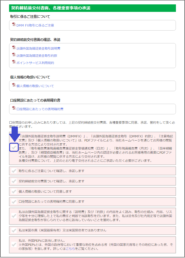 DMMFX口座開設フロー3.2