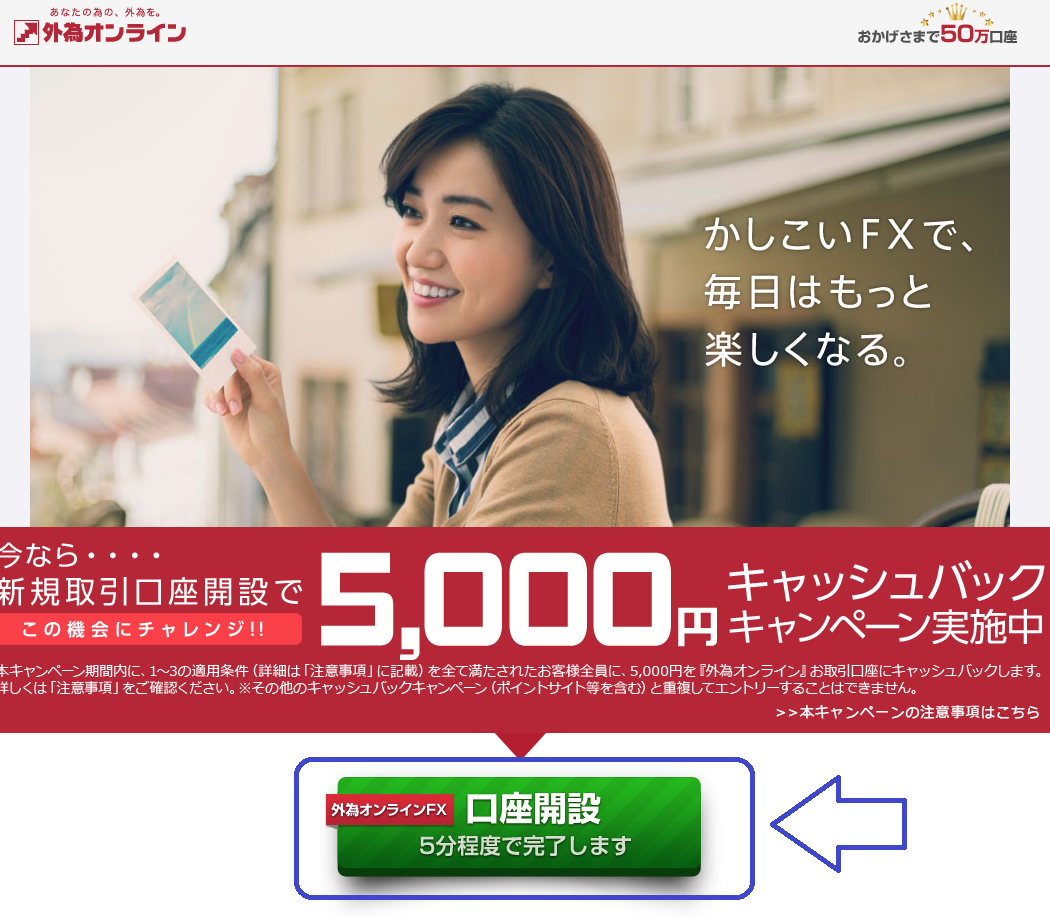 外為オンライン口座開設手順1