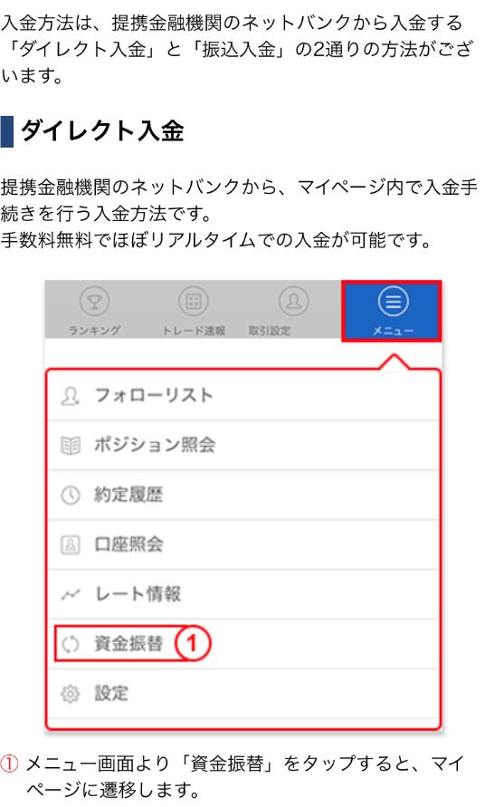 みんなのシストレ入金方法