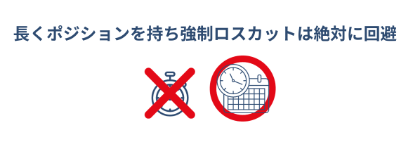 長くポジションを持ち、強制ロスカットは絶対に回避